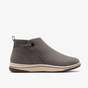 Womens Breeze Derby Dark Grey Ankle Boots