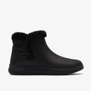 Womens Breeze Fur Black Ankle Boots