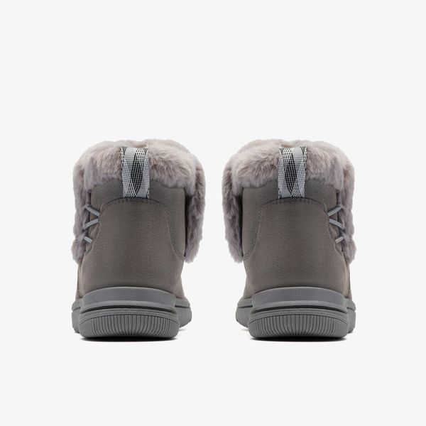 Womens Breeze Fur Dark Grey Ankle Boots - Image 5