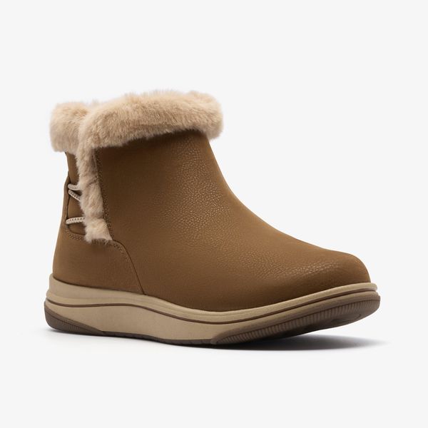 Womens Breeze Fur Dark Tan Ankle Boots - Image 6