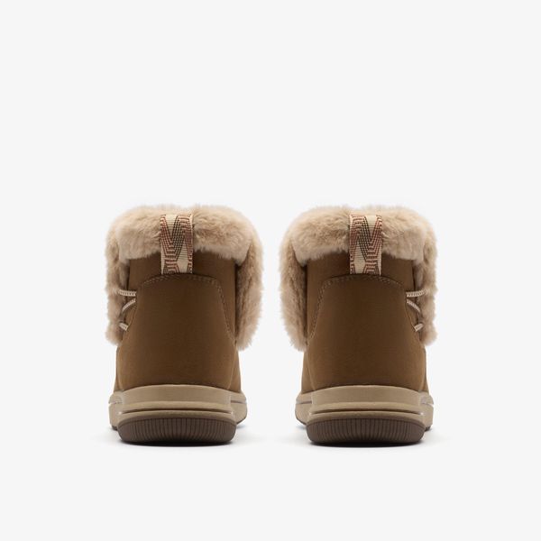 Womens Breeze Fur Dark Tan Ankle Boots - Image 7