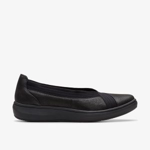 Womens BreezeSky Air Black Textile Slip-Ons