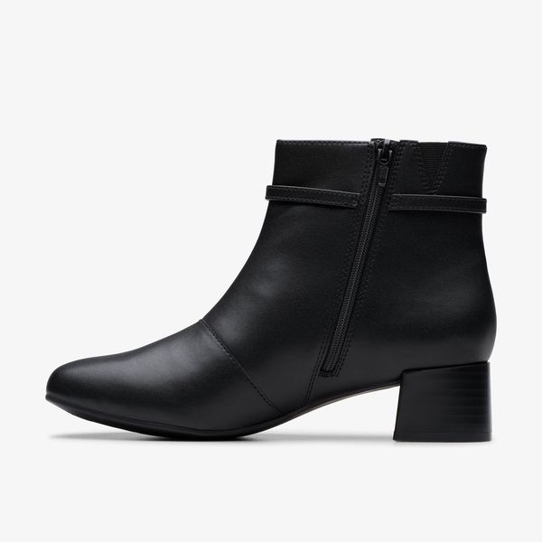Womens Iridessa Air Black Leather Ankle Boots - Image 2