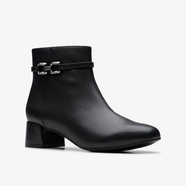 Womens Iridessa Air Black Leather Ankle Boots - Image 4