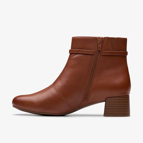 Womens Iridessa Air Dark Tan Leather Ankle Boots - Image 2