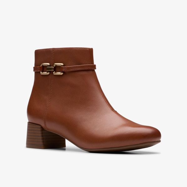 Womens Iridessa Air Dark Tan Leather Ankle Boots - Image 4