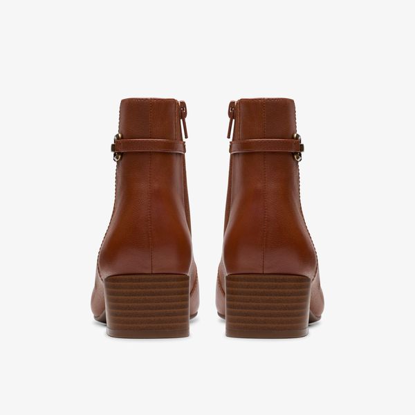 Womens Iridessa Air Dark Tan Leather Ankle Boots - Image 5