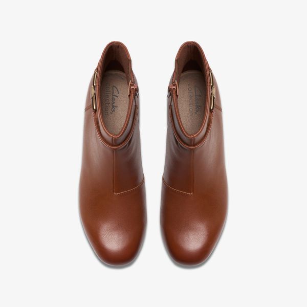 Womens Iridessa Air Dark Tan Leather Ankle Boots - Image 6