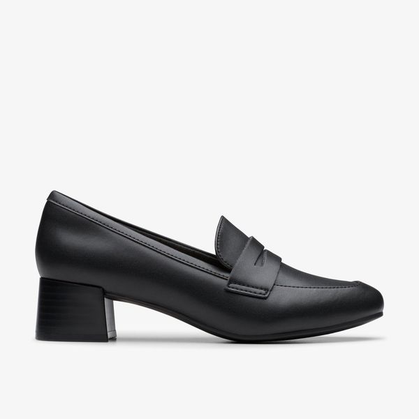Womens Iridessa Sky Black Leather Loafers
