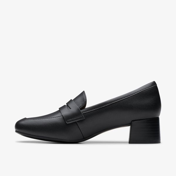 Womens Iridessa Sky Black Leather Loafers - Image 2