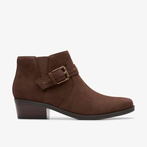 Womens Danyelle Wish Brown Suede Ankle Boots