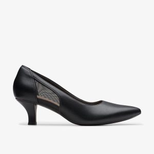 Womens Kepley Cora Black Leather Pumps