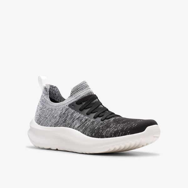 Womens Solevana Lace Black Sneakers - Image 8