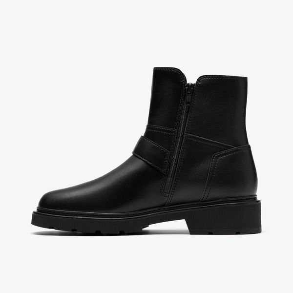 Womens Lauryl Bay Black Leather Ankle Boots - Image 2
