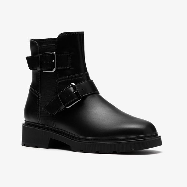 Womens Lauryl Bay Black Leather Ankle Boots - Image 4