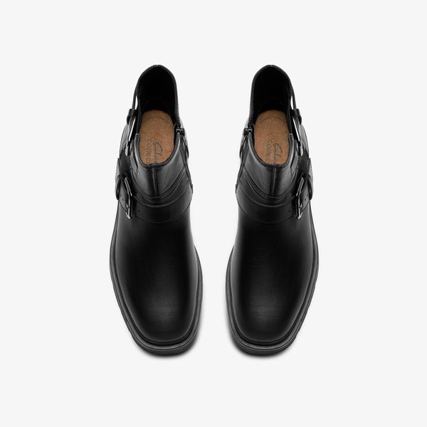 Womens Lauryl Bay Black Leather Ankle Boots - Image 6