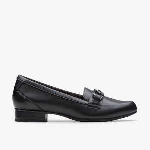 Womens Juliet Echo Black Leather Loafers