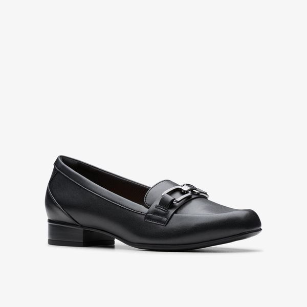 Womens Juliet Echo Black Leather Loafers - Image 7