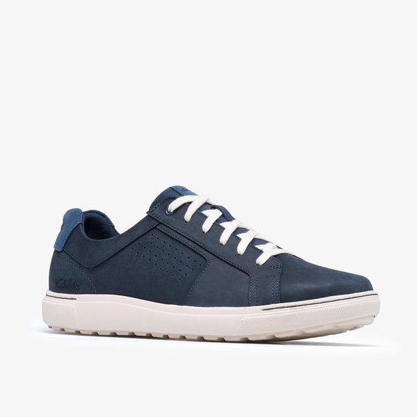 Mens Mapstone Tie Navy Nubuck Sneakers - Image 4