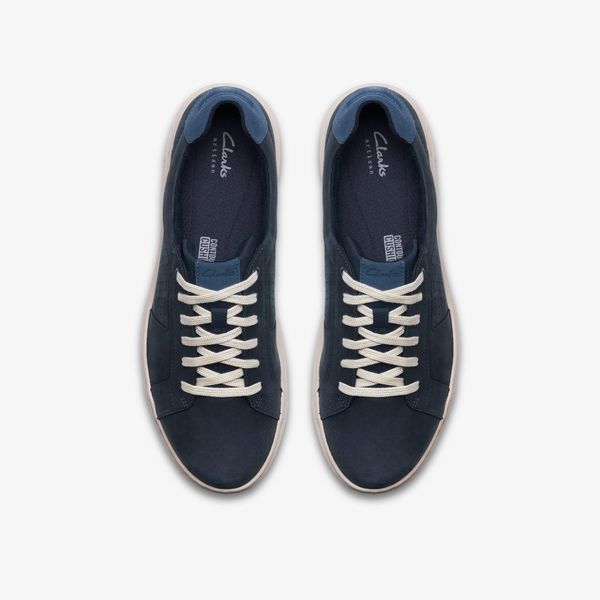 Mens Mapstone Tie Navy Nubuck Sneakers - Image 6