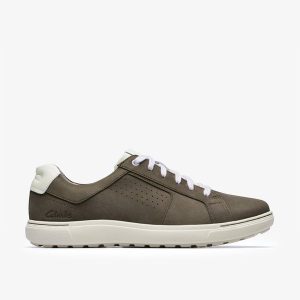Mens Mapstone Tie Olive Nubuck Sneakers