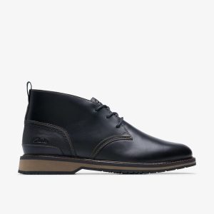 Mens Monahan Chukka Black Smooth Boots