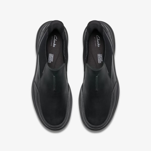 Mens Mullan Step Black Leather Shoes - Image 6