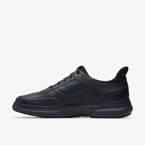 Mens Mullan Easy Black Leather Shoes - Image 2