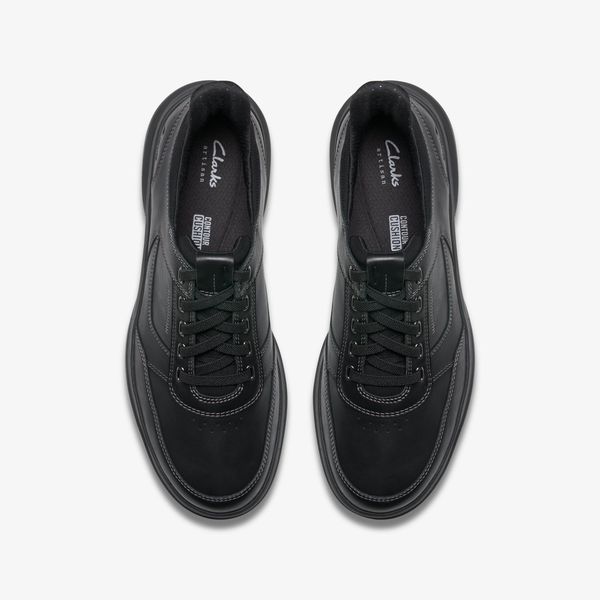 Mens Mullan Easy Black Leather Shoes - Image 6