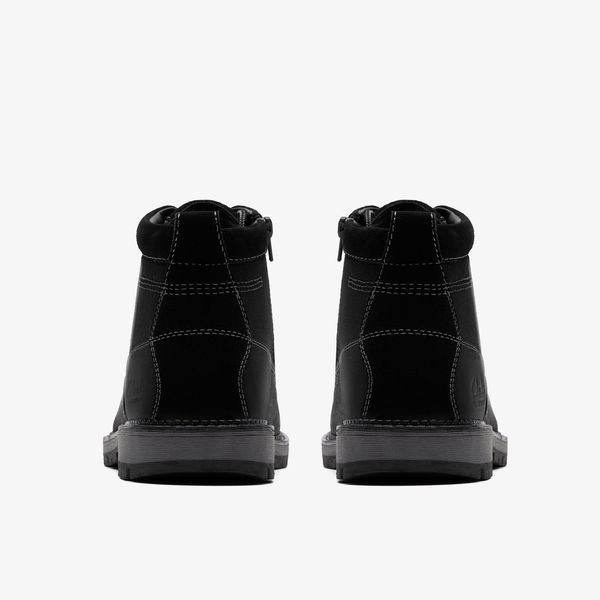 Mens Maplewalk Rise Black Leather Ankle Boots - Image 5