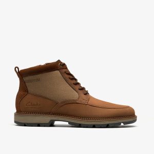 Mens Maplewalk Rise Dark Tan Leather Boots