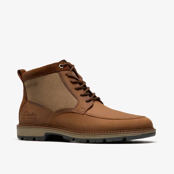 Mens Maplewalk Rise Dark Tan Leather Boots - Image 4