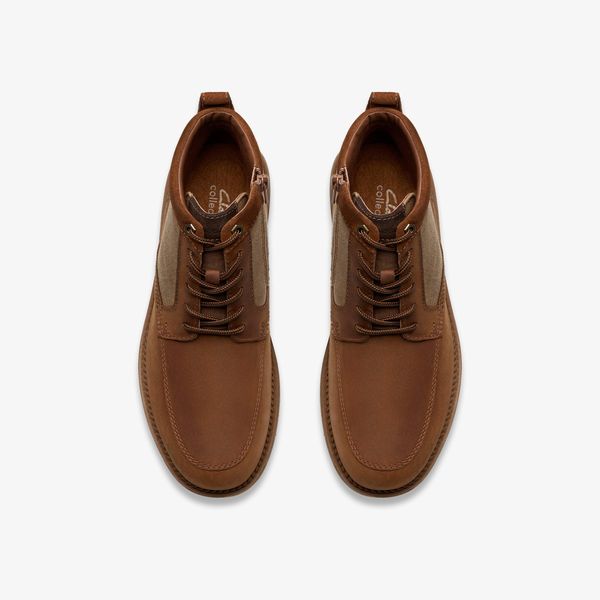 Mens Maplewalk Rise Dark Tan Leather Boots - Image 6