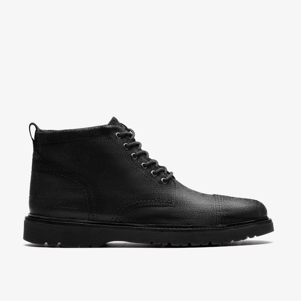 Mens Weltridge Zip Black Waxy Ankle Boots