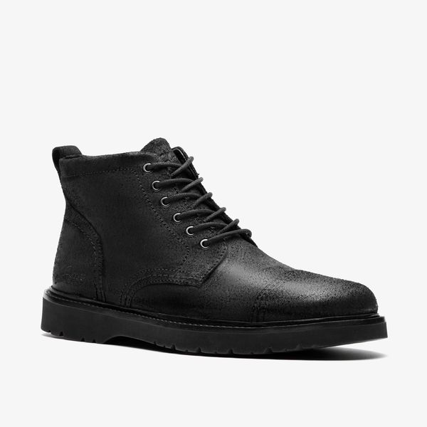 Mens Weltridge Zip Black Waxy Ankle Boots - Image 4