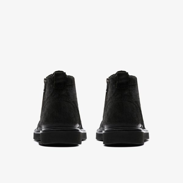 Mens Weltridge Zip Black Waxy Ankle Boots - Image 5