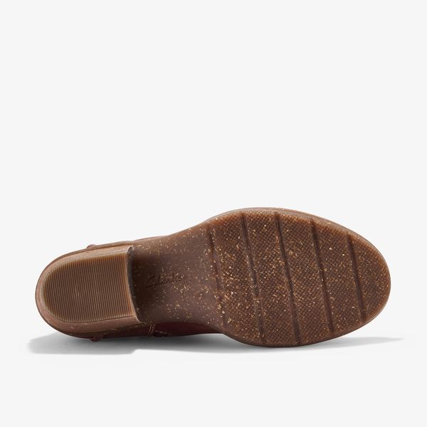 Womens Kastela Lo Chestnut Leather Ankle Boots - Image 3