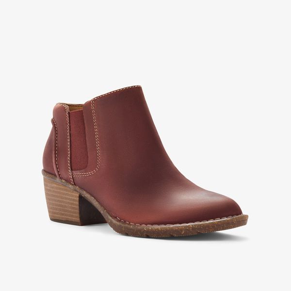 Womens Kastela Lo Chestnut Leather Ankle Boots - Image 4