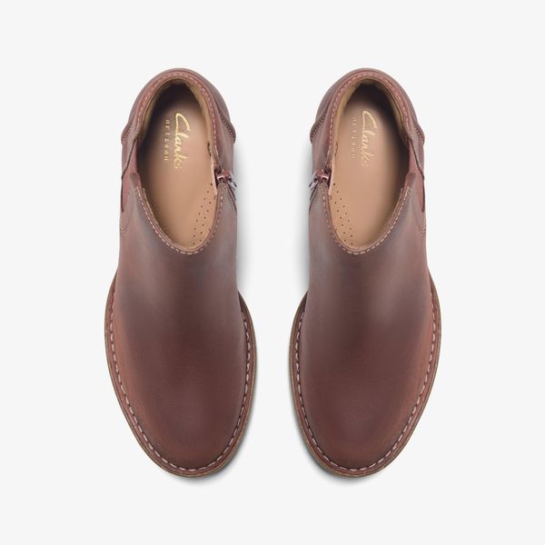 Womens Kastela Lo Chestnut Leather Ankle Boots - Image 6