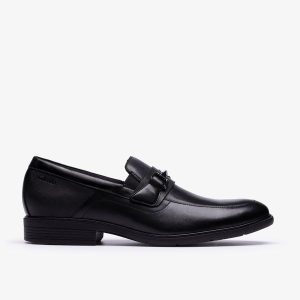 Mens Steadwell Bit Black Leather Loafers