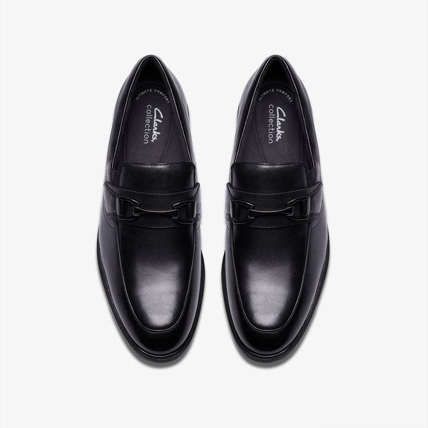 Mens Steadwell Bit Black Leather Loafers - Image 6