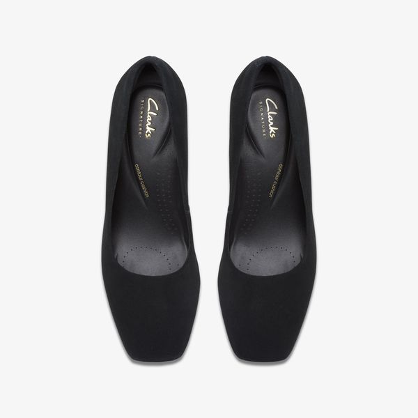 Womens Fernie Court Black Suede Heels - Image 6