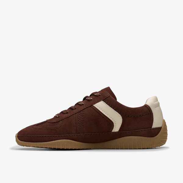 Womens Meridor Lo Brown Suede Sneakers - Image 2