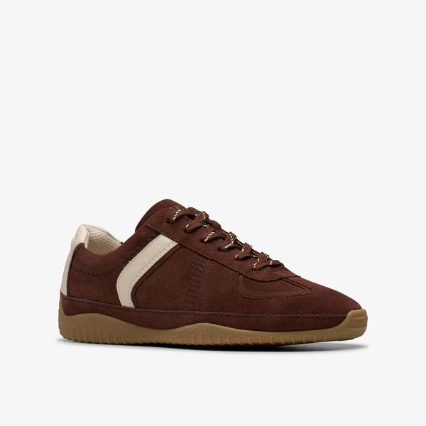 Womens Meridor Lo Brown Suede Sneakers - Image 4