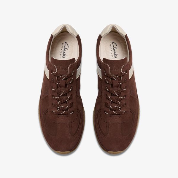 Womens Meridor Lo Brown Suede Sneakers - Image 6