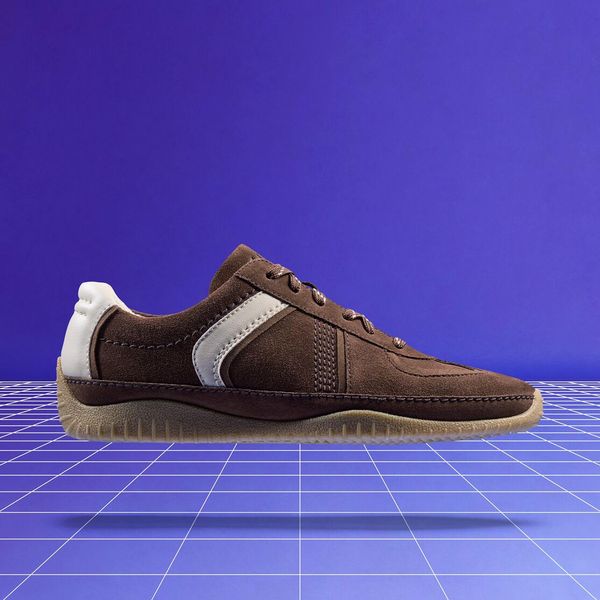 Womens Meridor Lo Brown Suede Sneakers - Image 7