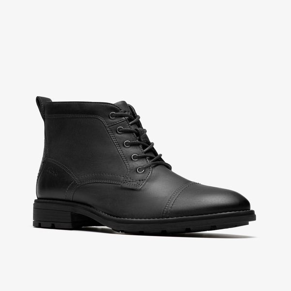Mens Emmet Zip Black Distressed Boots - Image 4