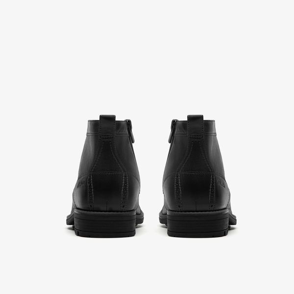 Mens Emmet Zip Black Distressed Boots - Image 5