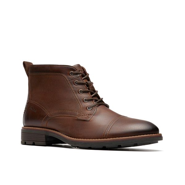 Mens Emmet Zip Brown Distressed Boots - Image 4