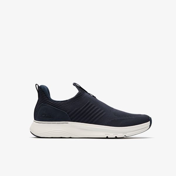 Mens Motion Trek IN Navy Knit Sneakers
